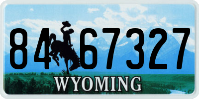 WY license plate 8467327