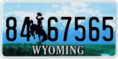 WY license plate 8467565