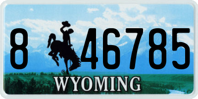 WY license plate 846785