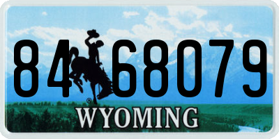 WY license plate 8468079