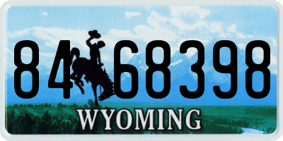 WY license plate 8468398