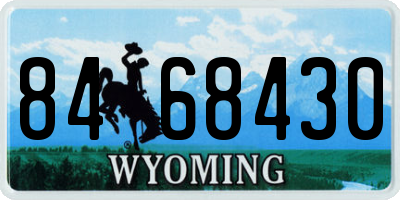 WY license plate 8468430