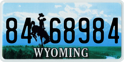 WY license plate 8468984