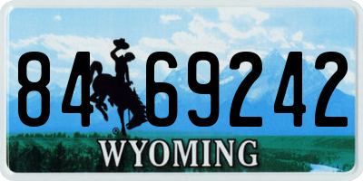 WY license plate 8469242