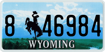 WY license plate 846984