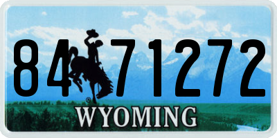 WY license plate 8471272