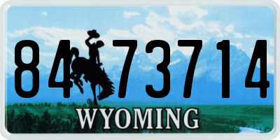 WY license plate 8473714