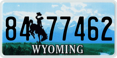 WY license plate 8477462
