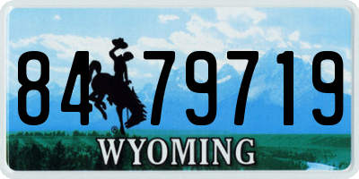 WY license plate 8479719