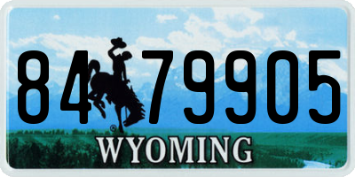 WY license plate 8479905
