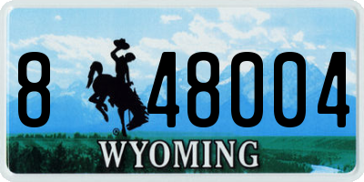 WY license plate 848004
