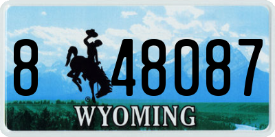 WY license plate 848087