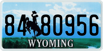 WY license plate 8480956