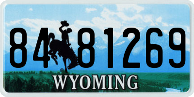 WY license plate 8481269