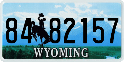 WY license plate 8482157