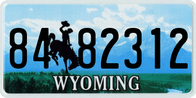 WY license plate 8482312