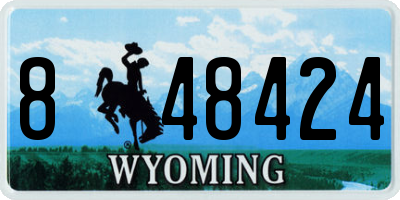 WY license plate 848424