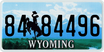 WY license plate 8484496