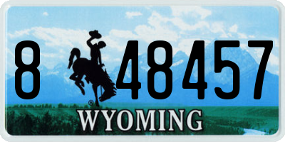 WY license plate 848457