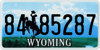 WY license plate 8485287