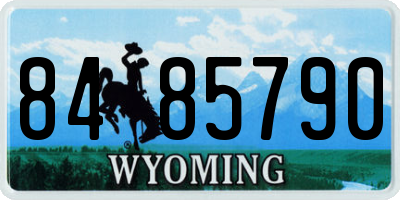 WY license plate 8485790