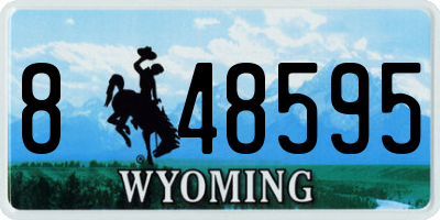 WY license plate 848595