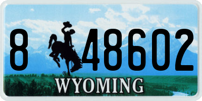 WY license plate 848602