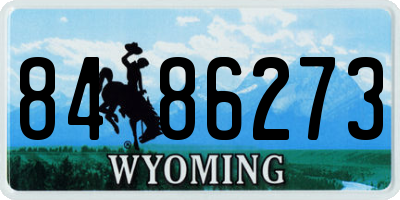 WY license plate 8486273
