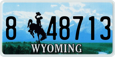 WY license plate 848713