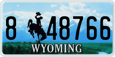 WY license plate 848766