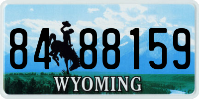 WY license plate 8488159