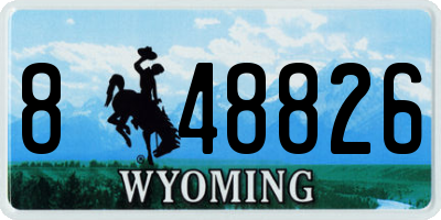 WY license plate 848826