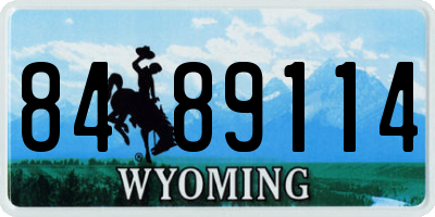 WY license plate 8489114