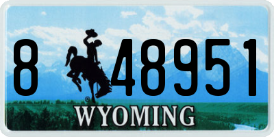 WY license plate 848951
