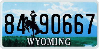 WY license plate 8490667