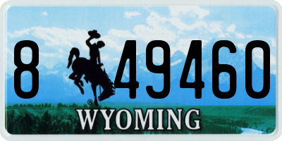 WY license plate 849460