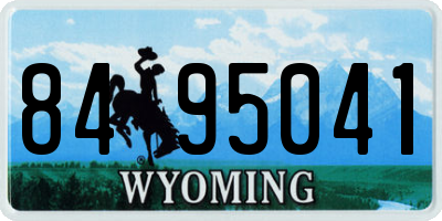 WY license plate 8495041