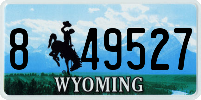 WY license plate 849527