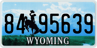 WY license plate 8495639
