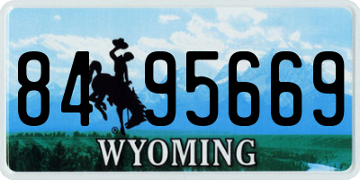 WY license plate 8495669