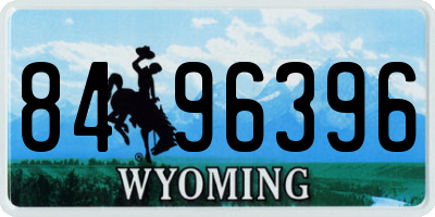 WY license plate 8496396