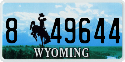 WY license plate 849644