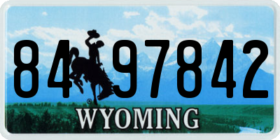 WY license plate 8497842