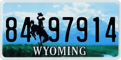 WY license plate 8497914