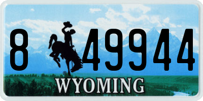 WY license plate 849944
