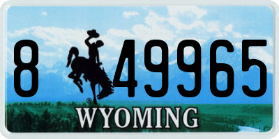 WY license plate 849965