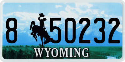 WY license plate 850232