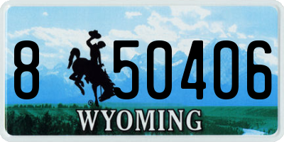 WY license plate 850406