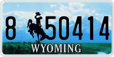 WY license plate 850414