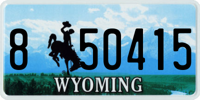 WY license plate 850415